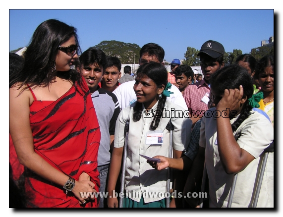 Namitha with Disabled Children Gallery